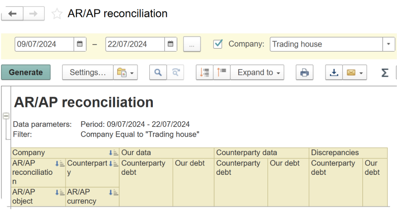 Accounting records transaction